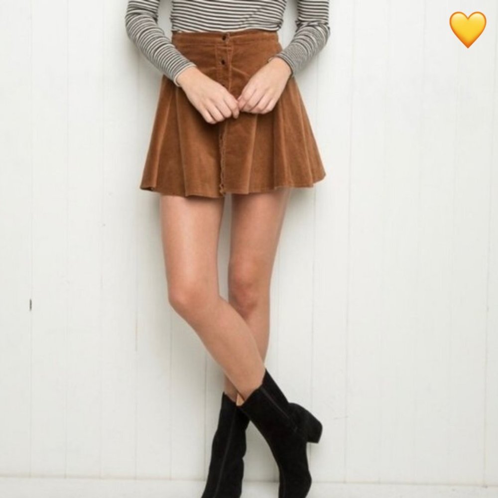 Brandy Melville Suede Brown Skirt
